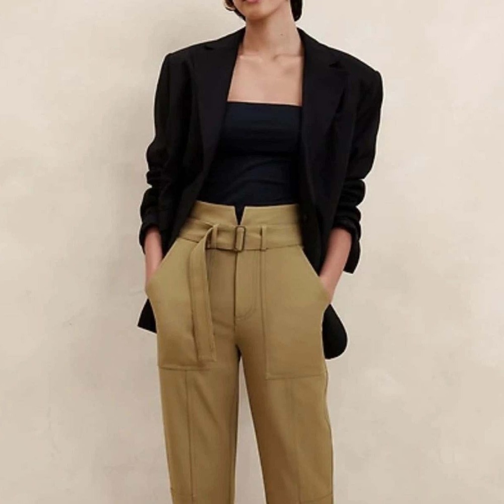 Banana Republic Utility Pants Womens 6 Brown Contemporary Neutral NO BELT